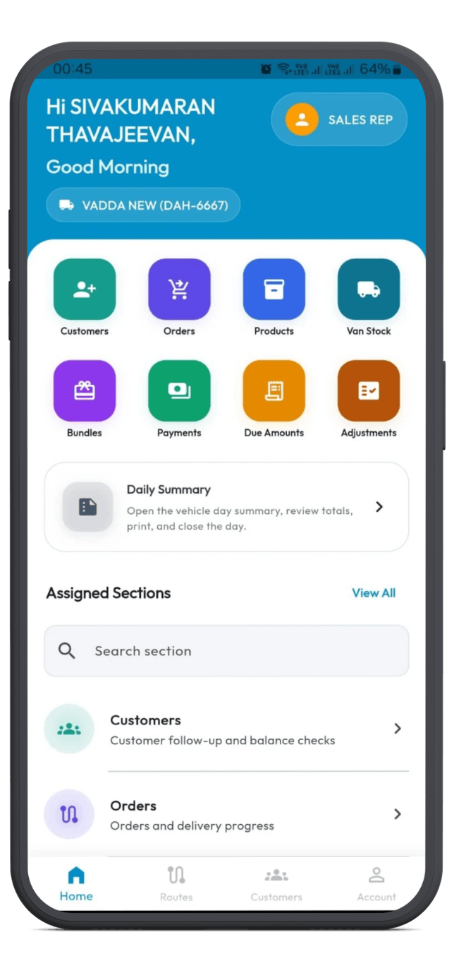 Mobile app interface preview designed by SiTechra