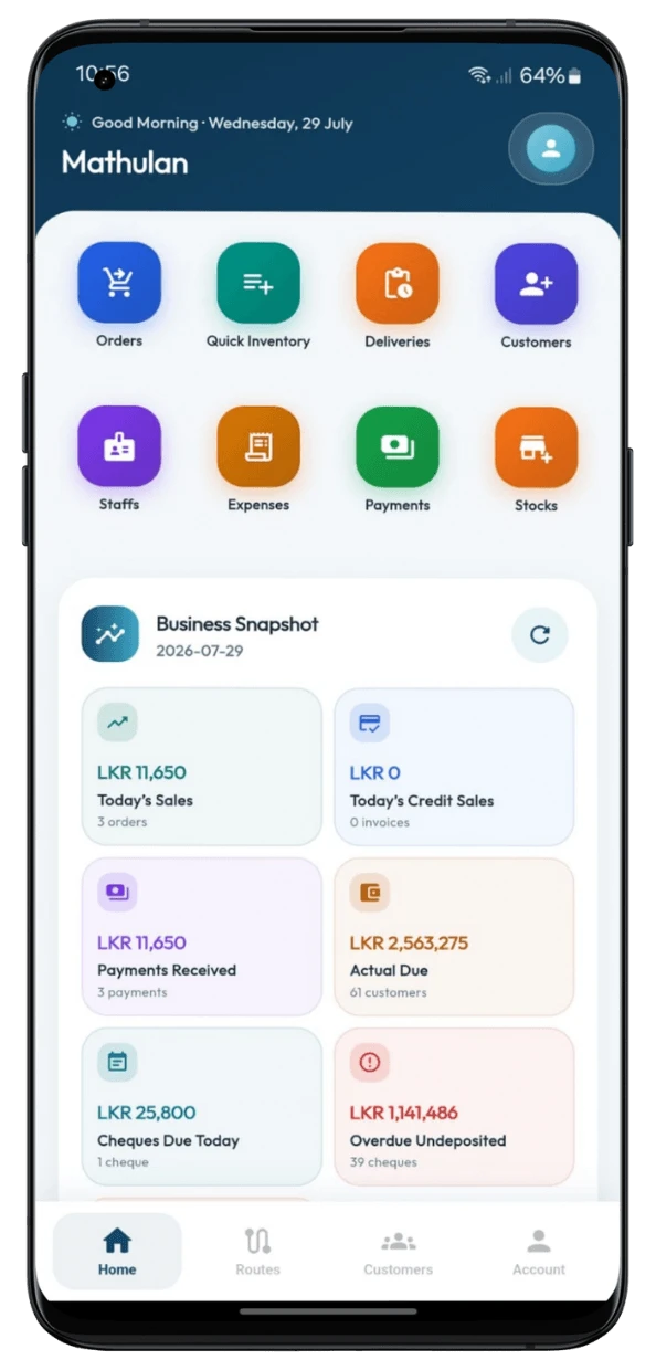 Mobile app home screen preview
